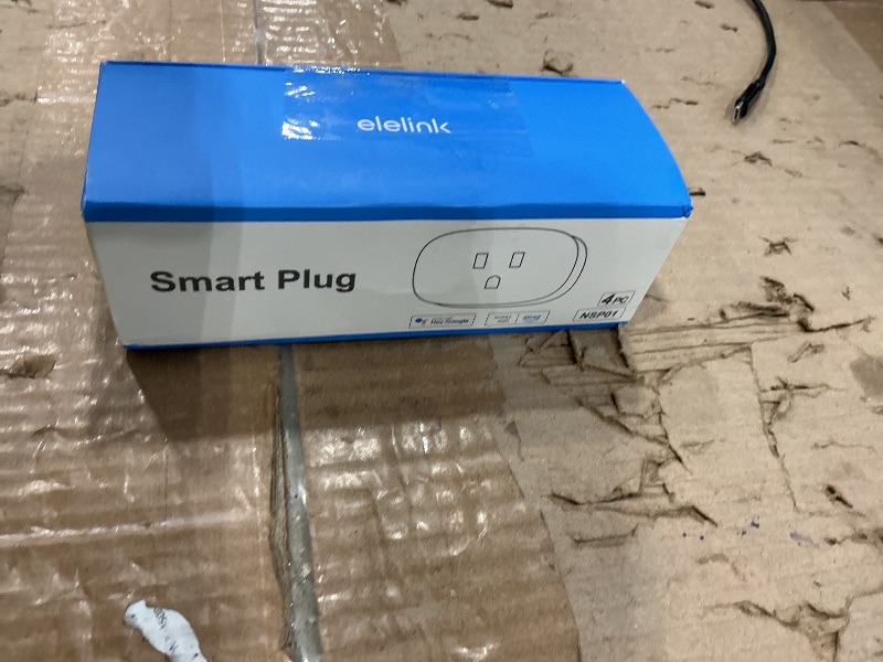 Photo 1 of *USED*
Elelink Smart Plug, Smart Plugs That Compatible with Alexa & Google Home, Smart Outlet with Retome Control, Timer & Schedule, WiFi Outlet for Home, No Hub Required, 2.4GHz Wi-Fi Only, 4 Pack