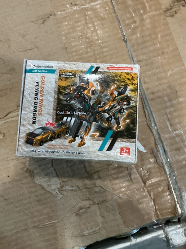 Photo 1 of *UNTESTED*
Aimery Collision Transforming Dinosaur Car Toy, 2 Magnetic Cars Convert into Dinosaur Toys,Dino Robot Toy, Boys Toys,Kids Toys, Party Birthday for Kids (Golden)