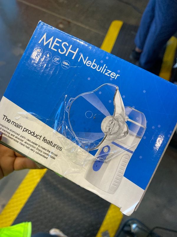 Photo 1 of *MINOR DAMAGE - USED*
Portable Nebulizer with 3 Adjustable Speed, for Adults and Kids, Handheld Nebulizer for Breathing Issues, with Automatic-Cleaning, Laser Ultrafine Mesh Making, Effective for Home use