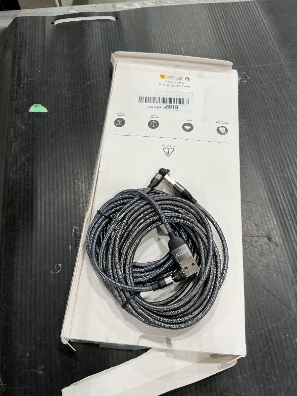 Photo 1 of ***MISSING PIECES*** Aripps Magnetic Charging Cable 4 Pack (3.3ft/6.6ft/6.6ft/10ft), 540 Degree Rotating Magnet Phone Charger Cable, 3 in 1 Nylon Braided Magnetic USB Cable for Micro,Type C and iProduct Device