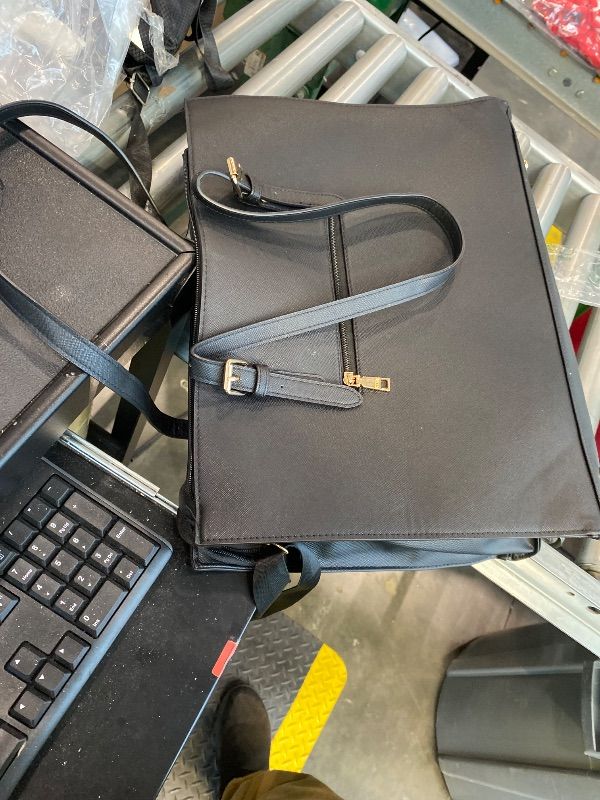 View 3 of ***MINOR DAMAGE*** KKXIU Lunch Tote Bag for Women 15.6 Inch Laptop Briefcase Work Bag with Insulated Lunch Compartment Messenger Handbags for Business, Work, Nurse, Office, Collage, Casual, Gift for Women
