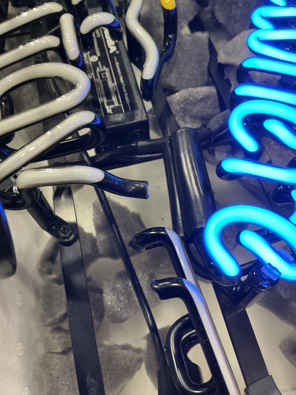 Photo 1 of ***Bottom not working**** Glass Tube Neon Sign It's 5:00 Somewhere 17”×13” for Home Bedroom Garage Decor Wall Light, Striking Neon Sign for Bar Pub Hotel Man Cave Recreational Game Room