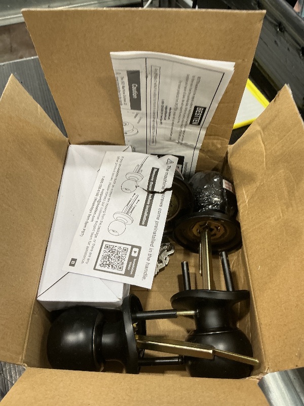 Photo 1 of [2 Pack] BESTTEN Keyed Entry Door Knob, Entrance Door Lock, Keyed Different, Standard Ball, Matte Black