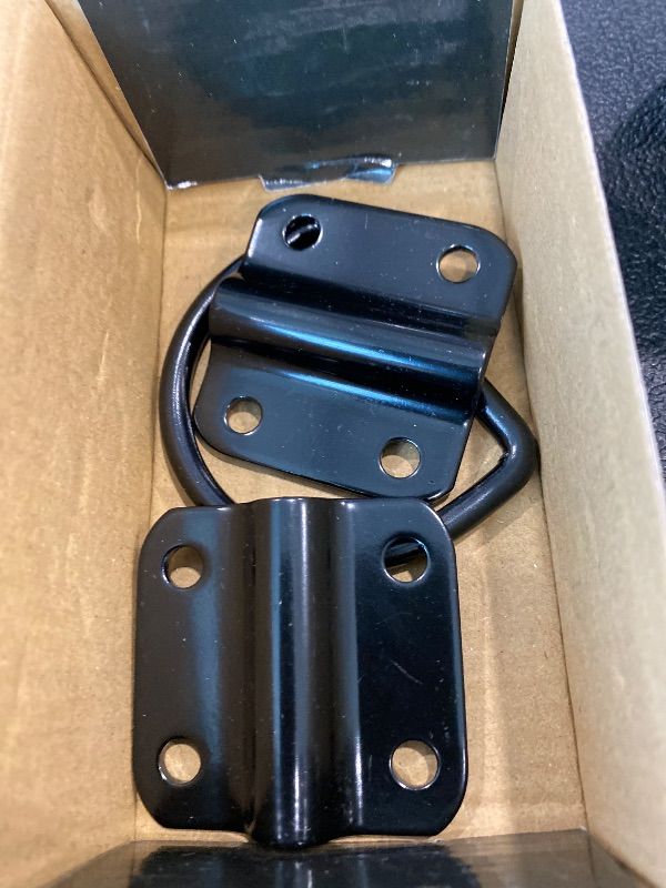 Photo 1 of ****MISSING PARTS, CHECK THE ACTUAL IMAGE*** PAMAZY 6PCS Heavy Duty Steel D Rings Tie Down Anchors, Ultra Durable 3500 Pound Breaking Strength Surface Mount Hooks Securing Cargo for Trailer, Truck Bed, with Screws & Bolts