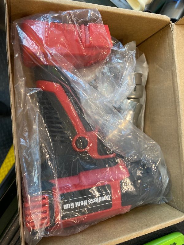 Photo 1 of ?380W?1022°F & 572°F?Cordless Heat Gun Compatible with Milwaukee M18 18V Battery, Portable Hot Air Gun Fast Heating Dual Temp with LED Light 4 Nozzles for Shrink Tubing, Resin, Vinyl Wrap (No Battery)