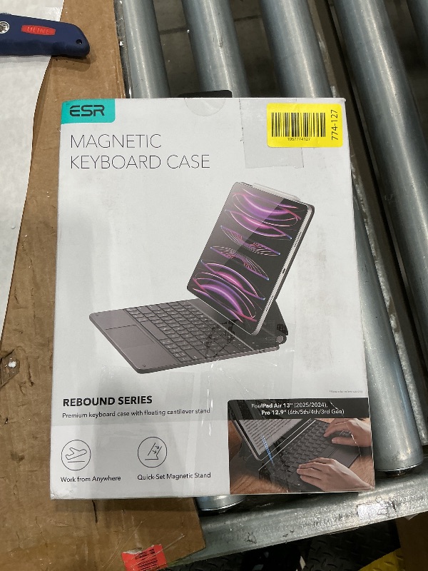 Photo 1 of *USED*
ESR iPad Air 13 Inch Case Keyboard (M3/M2, 2025/2024) & iPad Pro 12.9 inch (6th/5th/5th/3rd) Magic Keyboard, Easy-Set Floating Cantilever Stand, Precision Multi-Touch Trackpad, Rebound Series, Black