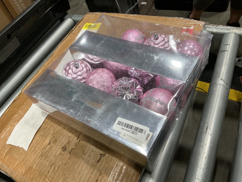 Photo 1 of **MISSING PARTS**
62Pcs Pink & Silver Christmas Balls Tree Ornament Set, Assorted 3.15'' 80mm Big Shatterproof Christmas Hanging Decorations for Holiday/Party/Christmas Tree Decor