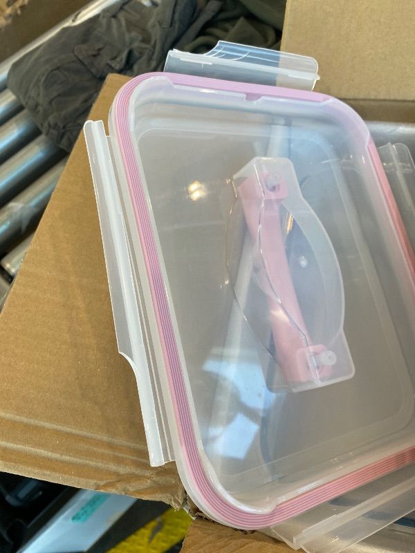 Photo 1 of ***CLIPS BROKEN*** LOVYANXUE 190oz / 24Cup Extra Large Glass Storage Containers with Lids, Glass Bread Box Airtight Bread Container, Ideal Food Storage Containers, Roasting Turkey/Chicken/Cookie, Oven&Dishwasher Safe