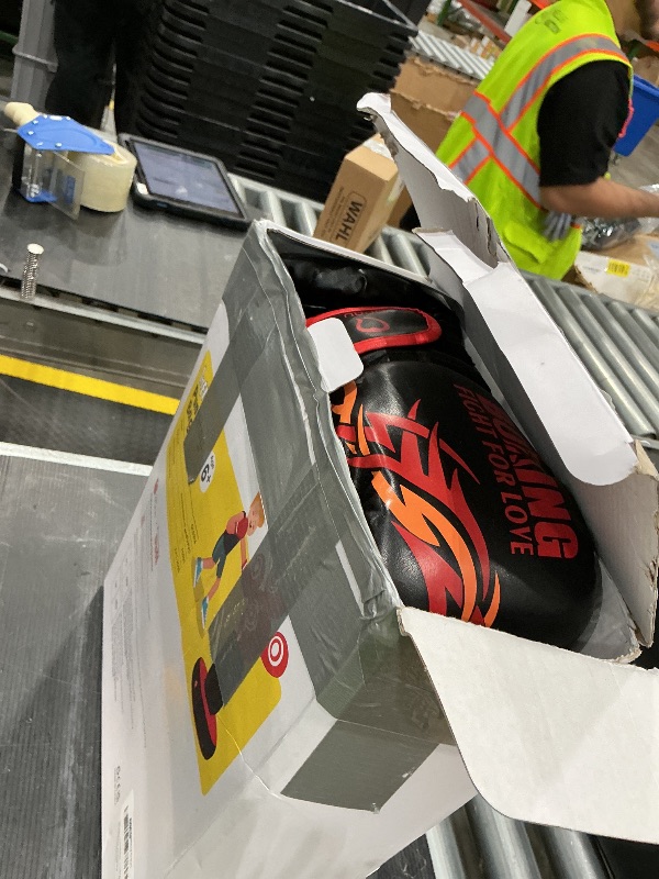 Photo 1 of *PARTIAL SET check clerk comments * 
QPAU 360° Rotatable Kids Punching Bag - 64" Boxing Bag with 4 Targets & Kids Boxing Gloves, Inflatable Punching Bags with Hand Pump, Karate Taekwondo Training Christmas Birthday Gift Boys Girls