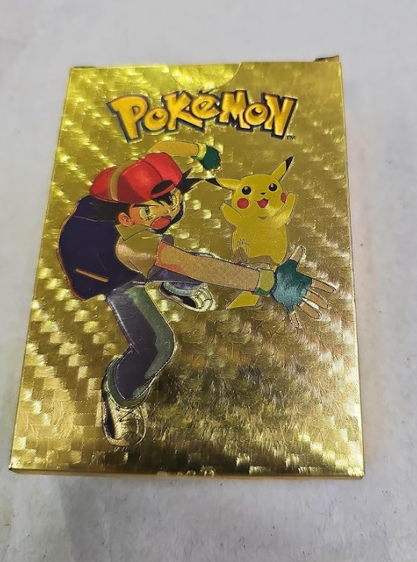 Photo 1 of ***OFFBRAND*** *MISSING PARTS UNKNOWN*
Pokémon Limited Edition Golden Foil Collector Card Set, Pikachu Design