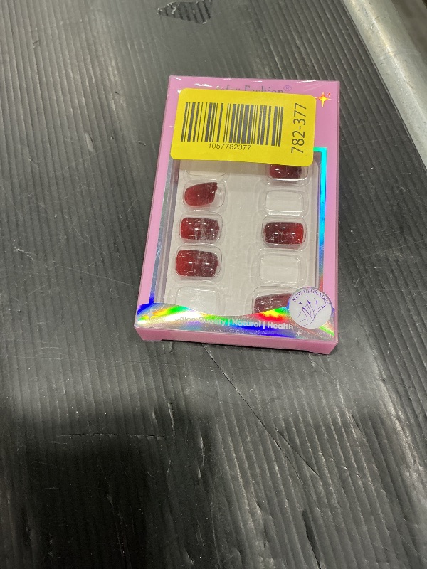 Photo 1 of **MISSING PARTS/check clerk comments**
Press On Nails Short - Jofay Fashion Acrylic Press On Nails Red, Square Glue On Nails with Nail Glue, Fit Perfectly & Natural Stick On Nails in 16 Sizes - 32PCS Soft Gel Kit, Wine Red