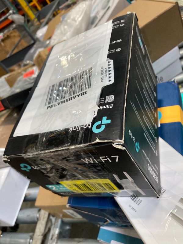 Photo 1 of ***SIMILAR ITEM*** ***SEE WAREHOUSE PHOTOS*** TP-Link BE10000 Wi-Fi 7 Range Extender RE653BE | 10 Gbps Tri-Band Wireless Repeater | 2.5 Gbps Ethernet Port | Internet Signal Booster for Home | Up to 2800 sq.ft, 128 Devices | 6 GHz, MLO, EasyMesh
