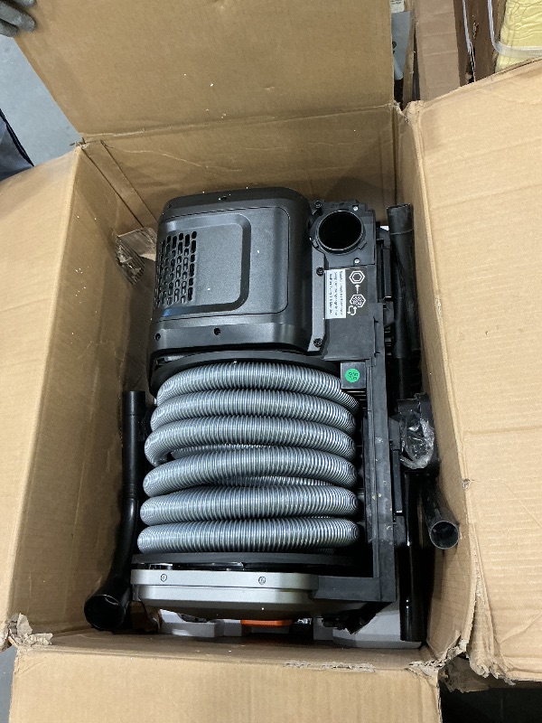 Photo 1 of *MISSING PARTS - See Clerk Notes*
Giraffe Tools Grandstorm Retractable Vacuum Cleaner Wall-Mounted, Shop Wet Dry Vacuum Cleaner with 6 Nozzles for Car Detailing Remote Control Garage Vacuum, Grey