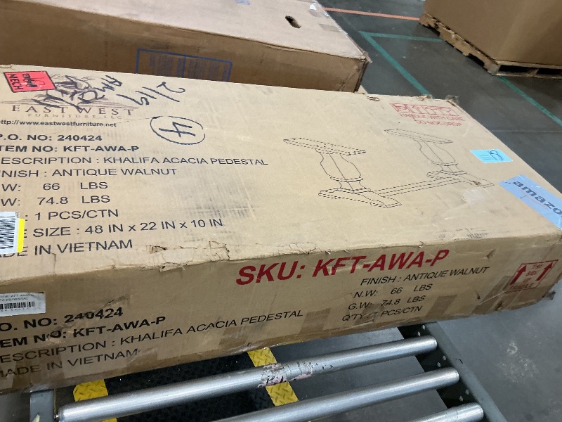 View 2 of *MISSING PARTS - See Clerk Notes*
Luxe by East West Furniture - NKT-AWA-TP - A Mid-Century Table with Removable Rectangular Tabletop - Antique Walnut Finish