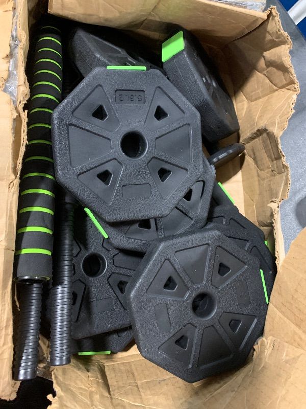 Photo 1 of ***PARTIAL SET, SELLING FOR PARTS, FINAL SALE****4-In- 1 Adjustable Dumbbell Set, Adjustable Weights Work As Dumbbell/Barbell/Kettlebell/Push Up Stand for Home Gym, 88 Lb***PARTIAL SET, SELLING FOR PARTS, FINAL SALE****