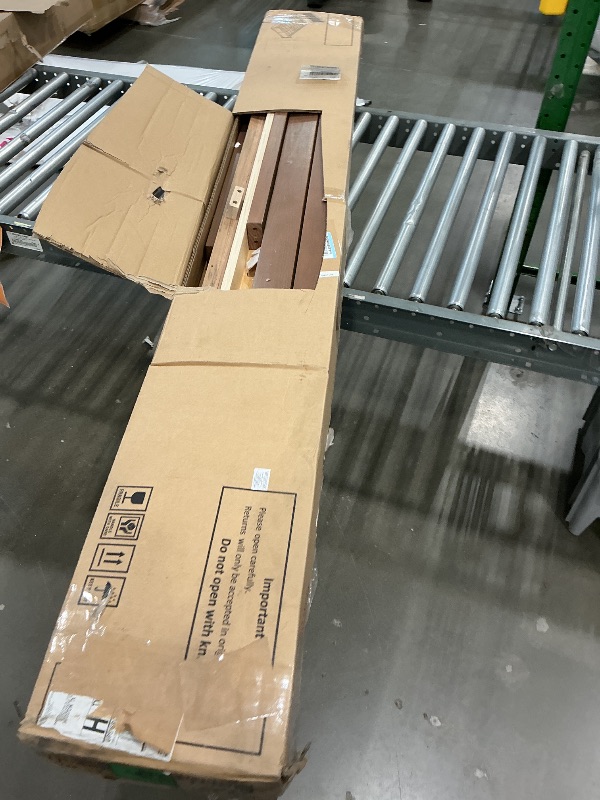 Photo 1 of *PARTIAL SET*
Full Size Bed Frame with Storage 4 Drawers and Rattan Headboard, Wooden Platform Bed, No Box Spring Needed