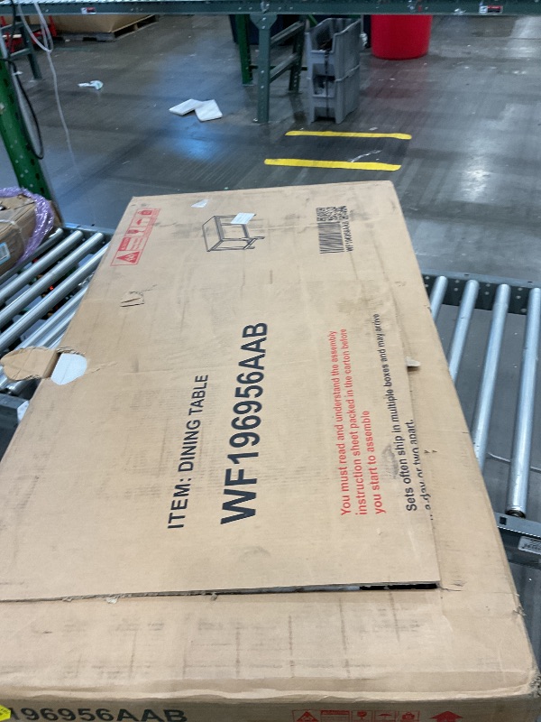 Photo 1 of *PARTIAL SET*
Ball & Cast 5 Piece Dining Table Set,4 Upholstered Chairs with Curved Backrests,Wooden Living Room Furniture W/ 52" Rectangle Kitchen Desk,for Restaurant,Home Bistro,Espresso and Beige