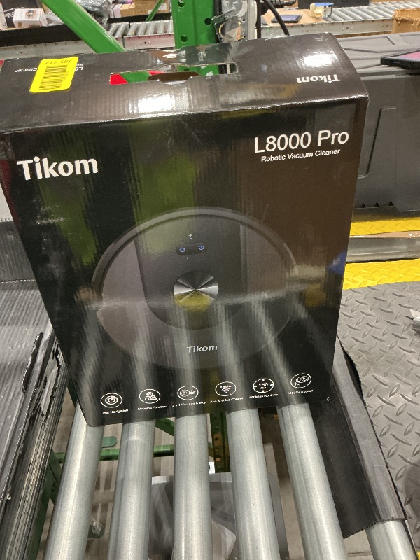 Photo 1 of **PARTS ONLY** Tikom Robot Vacuum and Mop Combo, 6000Pa Automatic Robotic Vacuum Cleaner, Smart Mapping, 150 Min Max, Ideal for Pet Hair, Hardfloors, Carpets, Home(L8000 Pro)