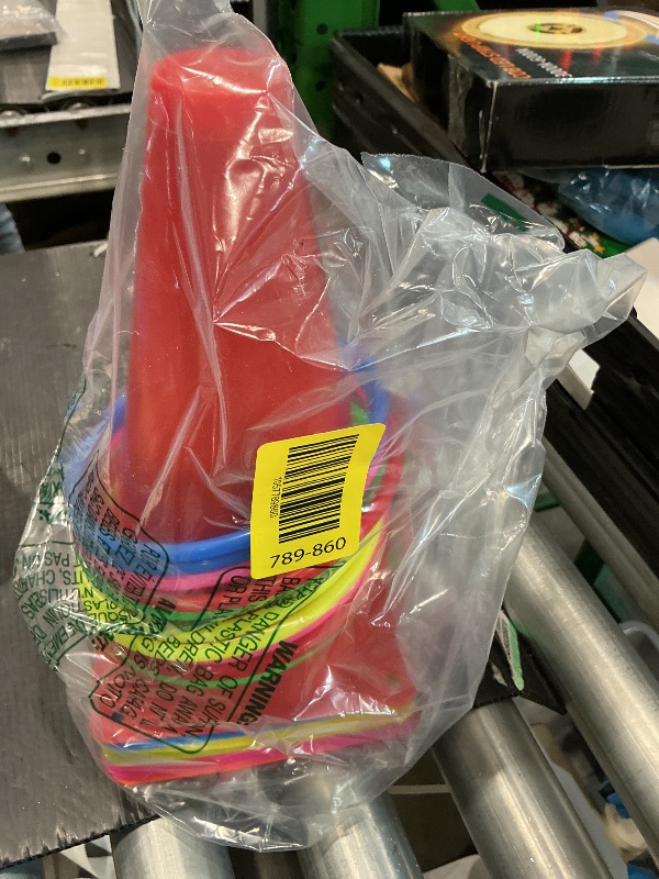 Photo 1 of **missing items unknown**Hxezoc 36 Pack Carnival Games Set, 4 in 1 Soft Plastic Cones Cornhole Bean Bags Ring Can Toss Carnival Games Combo for Kids Adults Carnival Birthday Party School Field Indoor Outdoor Games Supplies