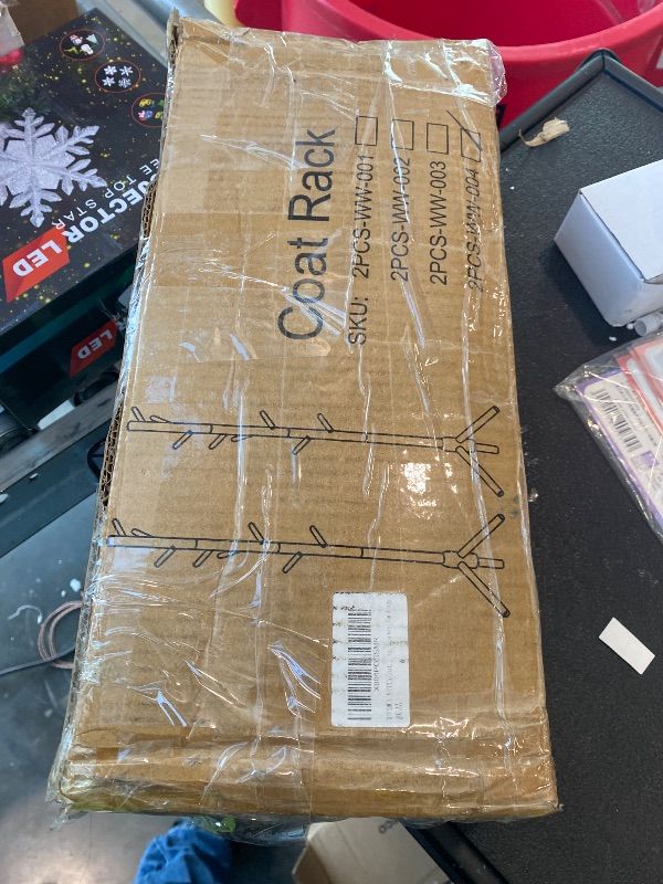 Photo 1 of ***MISSING PIECES*** WANGMUXIA 2 PCS Coat Rack, Freestanding Coat Rack with 8 Hooks and 3 Adjustable Size Tree Coat Racks for Bedroom, Hallway, Entrance, Office, for Hats, Coats, Scarves, Handbags