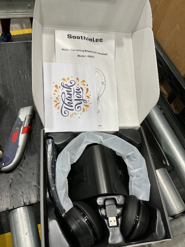 Photo 1 of (Upgraded Version) Wireless Headset, Bluetooth Headset with Noise Cancelling Microphone, Best Headphones with Mic Mute & USB Dongle for PC/Computer/Laptop/Cell Phones/Remote Work/Call Center