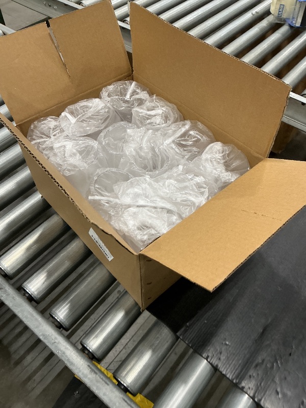 Photo 1 of *USED*
24 Pcs 12oz Clear Plastic Wine Cups with Gold Rim - Elegant Origami Ripple Design, Shatterproof for Whiskey, Cocktail, Champagne, Parties, Weddings, Events