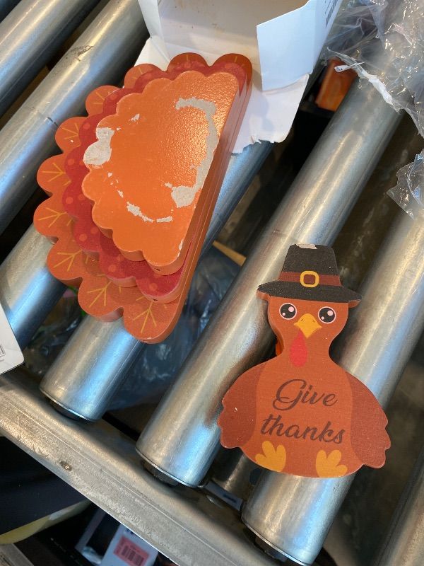 Photo 1 of ***MINOR DAMAGE*** Thanksgiving Decor Wooden 30 Holes Turkey Lollipop Holder Cake Pop Stand Candy Table Display for Fall Birthday Wedding Party Anniversary Thanksgiving Halloween Table Centerpieces Decorations