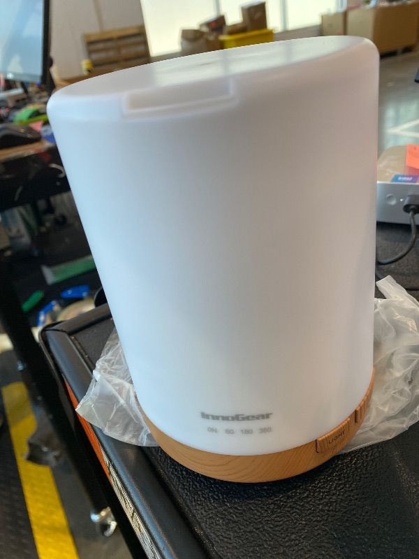 Photo 1 of **MISSING PARTS - Missing the charger**
InnoGear 300ML Essential Oil Diffuser, Premium 5-in-1 Ultrasonic Aromatherapy Diffusers Scent Humidifier Aroma Diffuser Vaporizer Auto-Off Timer for Room Office Home, Yellow, Medium