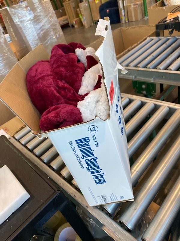 Photo 1 of ***MISSING POWER CORD*** Westinghouse Christmas Electric Snuggle Throw Blankets with Foot Pocket, Wearable Heated Blanket with Sleeves, 6 Heating Levels & 2 to 10 Hours Heating Time Settings, 50 * 70"+18", Red