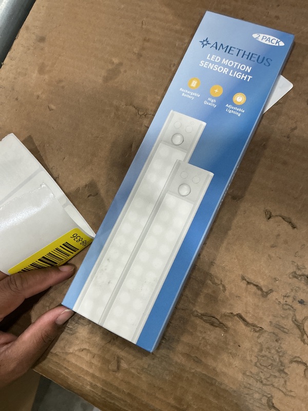 Photo 1 of 10inch Under Cabinet Lights, Motion Sensor Light Indoor, Wireless Closet Lights, 1800mAh Rechargeable Battery, Magnetic, 5 Levels Dimmable, Under Counter Lights for Kitchen, Bathroom (2 Pack)