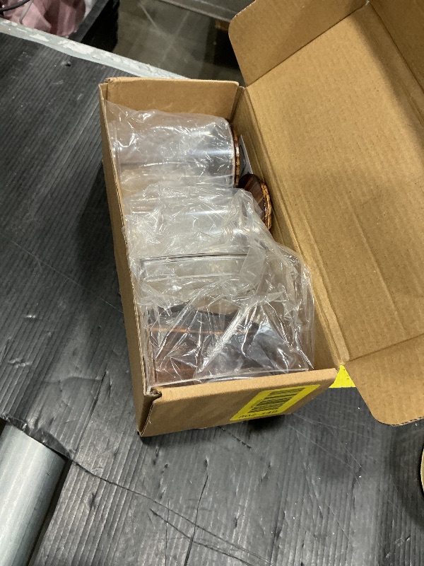 Photo 1 of ***MINOR DAMAGE*** Tbestmax Qtips Holder Bathroom Container, 10 OZ Cotton Ball/Swabs Dispenser, Apothecary Jar Organizer for Storage Brown Wood Lids