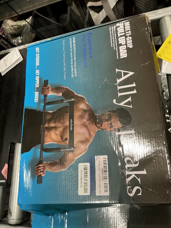 Photo 1 of ** SOLD AS IS NO RETURN/REFUNDS**
ALLY PEAKS Pull Up Bar Thickened Steel Pipe Super Heavy Duty Steel Frame Upper Workout Bar| Multi-Grip Strength for Doorway | Indoor Chin-Up Bar Fitness Trainer for Home Gym Portable (silver2)