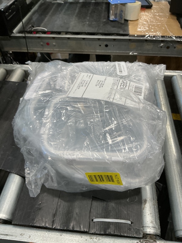 Photo 1 of [5-Pack,36 Oz]Glass Meal Prep Containers 2 Compartments Portion Control with Upgraded Snap Locking Lids Glass Food Storage Containers, Microwave, Oven, Freezer and Dishwasher (4.5 Cups, White)