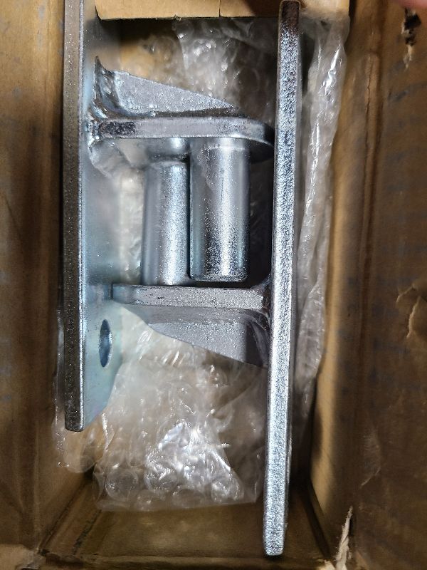 Photo 1 of 2 Pack Wall Mount Gate Hinges, Heavy Duty Wall Plate Hinges, Outdoor Chain Link Fence Gate Hinges Fence Post Link Gate Hinge, with 5/8 Hinge Pin (Screws Not Included)