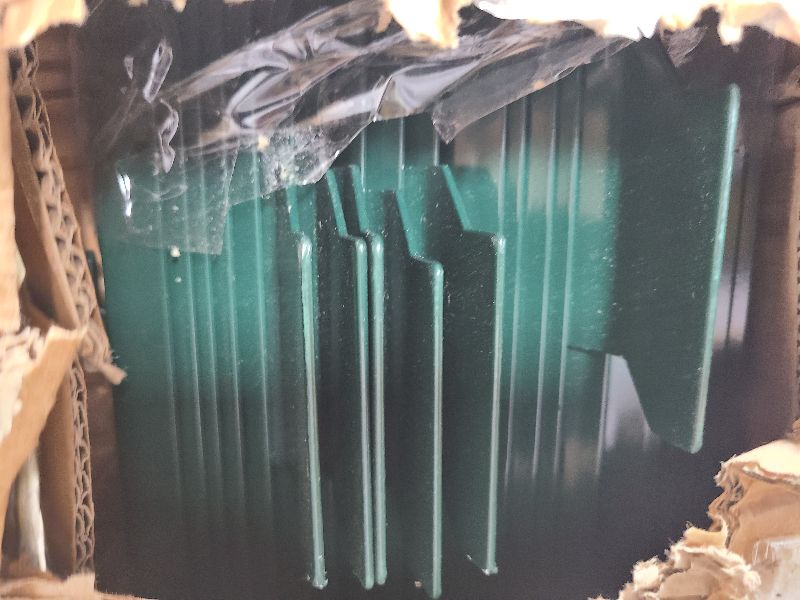 Photo 1 of 20 Pack Garden Fence Post, 5 Feet Heavy Duty Metal U-Post for Wire Fence, No Dig Garden Fence Stakes for Temporary Fencing, Electric Fence Wire, Corner Anchor, and More-Green