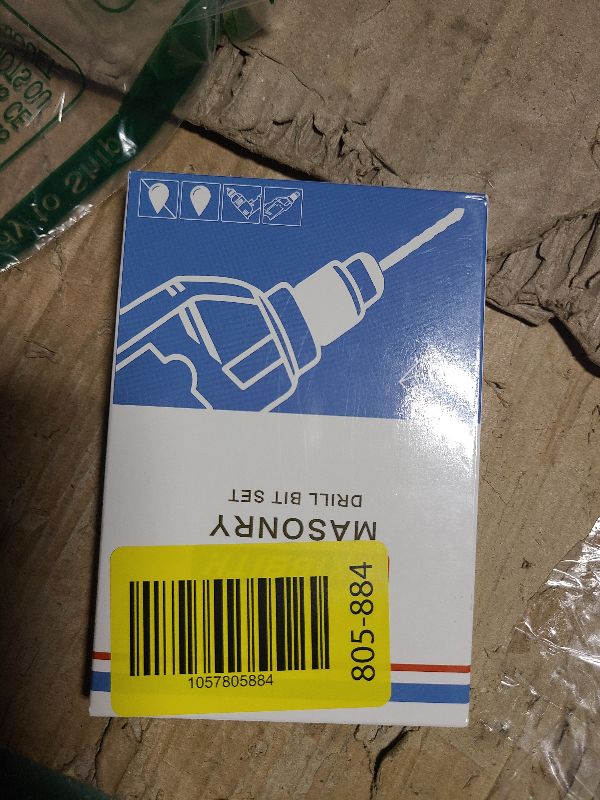 Photo 1 of 10-Piece 1/8" Masonry Drill Bits for Tile Glass Ceramic Wall Brick Stone Soft-Metal Wood, 1/4 Inch Concrete Drill Bits Cement Drill Bit Set, 3-Flat Shank, YG8 Carbide Tungsten Steel Alloy Tip 3mm