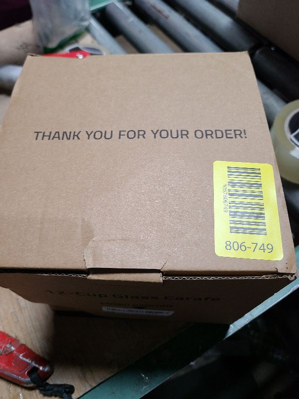 Photo 1 of 12-Cup Replacement Glass Coffee Carafe for Cuisinart Coffee Maker Models DCC-1200, DCC-1100BK, DCC-2650, CHW-12, CHW-12P1, DGB-550BK, DGB-550BK1, DGB-625BC, DGB-700BC, and SS-12 | Part# DCC-1200PRC