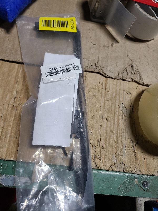 Photo 1 of 12" Heavy Duty Cane Bolt Gate Drop Rod Extra Thick Hardware Ground Latch for Wood PVC Vinyl Metal Fences Gates, Double Doors, Black Solid Steel-1 Pack