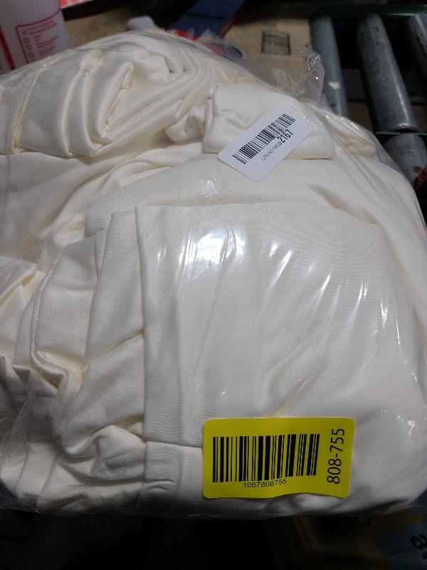 Photo 1 of 10x10ft Wrinkle Free Ivory Backdrop Curtain for Parties Soft Fabric Drapes Wedding Ivory Curtain Backdrop for Birthday Party Decorations Background for Photography 5x10ft,2 Panels