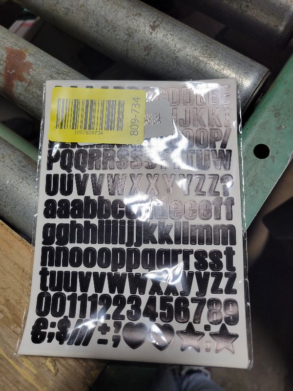 Photo 1 of 15 Sheet Small Letter Stickers - 1/2 Inch Black Vinyl Self Adhesive Alphabet Number Stickers Stick On Letters for Art Crafts Outdoor Sign Wall Mailbox Windows Doors Car Poster Board (Black, 0.5 Inch)