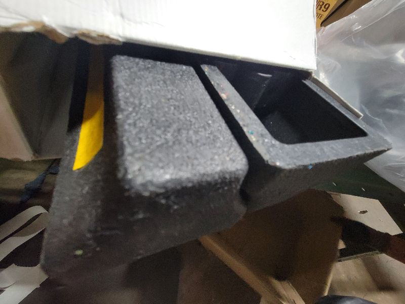 Photo 1 of 2 Pack Garage Parking Aid, 16.9'' Parking Stopper for Garage, Car Truck Curb Floor Parking Lot Wheel Tire Stops Bumpers with Reflective Yellow, Parking Gadgets Protects Garage Walls and Car