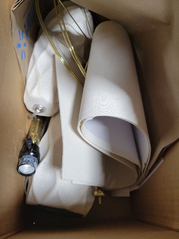 Photo 1 of 27.5" Ceramic Table Lamps for Living Room Bedroom Lamps Set of 2 Modern Boho Bedside Lamps Night Stands Farmhouse Vintage Large Nightstand Lamp Reading Light Home Office Dorm Desk Deco Gifts, White