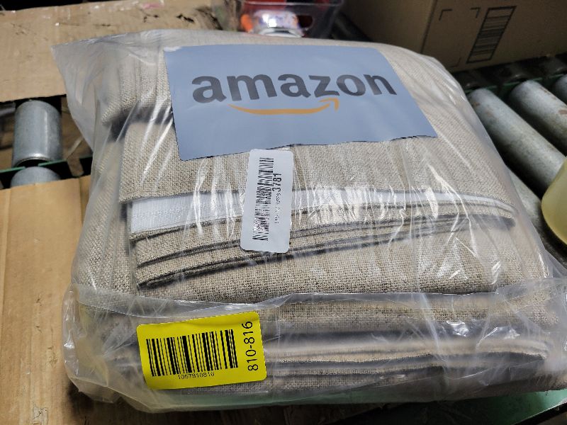 Photo 1 of 108 Inch Long Blackout Large Curtains 2 Panels,70 Wide Back Tab Window Drapes with Hooks,Track System Curtain Panels for Living Room Sliding Door Modern Farmhouse 70x108 in,70x9ft Light Taupe