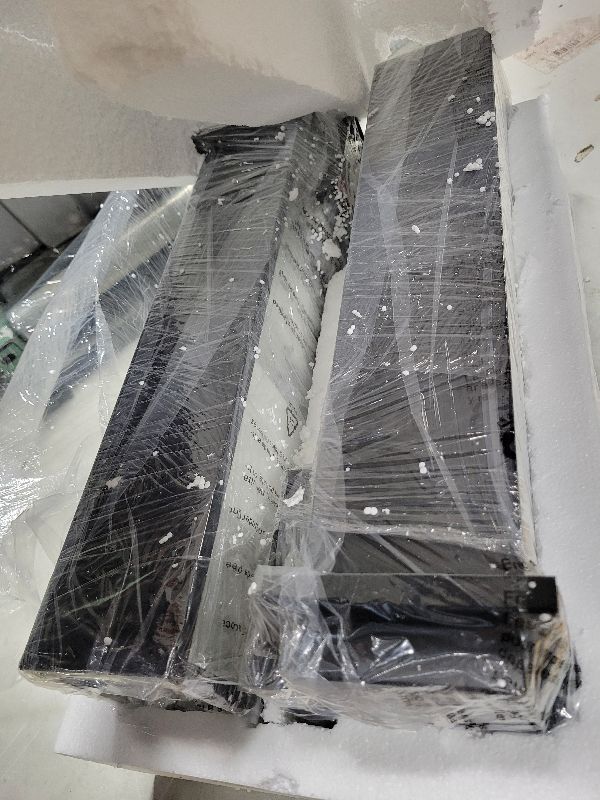 Photo 1 of 20" Extra Large Dusk to Dawn LED Outdoor Light 2 Packs, Black Modern Exterior Lighting Fixtures, Outside Porch Lights Wall Mount, Mid-Century Wall Lantern with Rippled Glass Patio Sconce Lamp