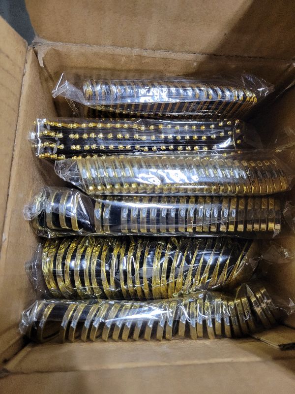 Photo 1 of 150 Gold Plastic Silverware Set - Disposable Flatware - 50 Forks, 50 Spoons, 50 Knives - Heavy Duty Cutlery for Party Bulk