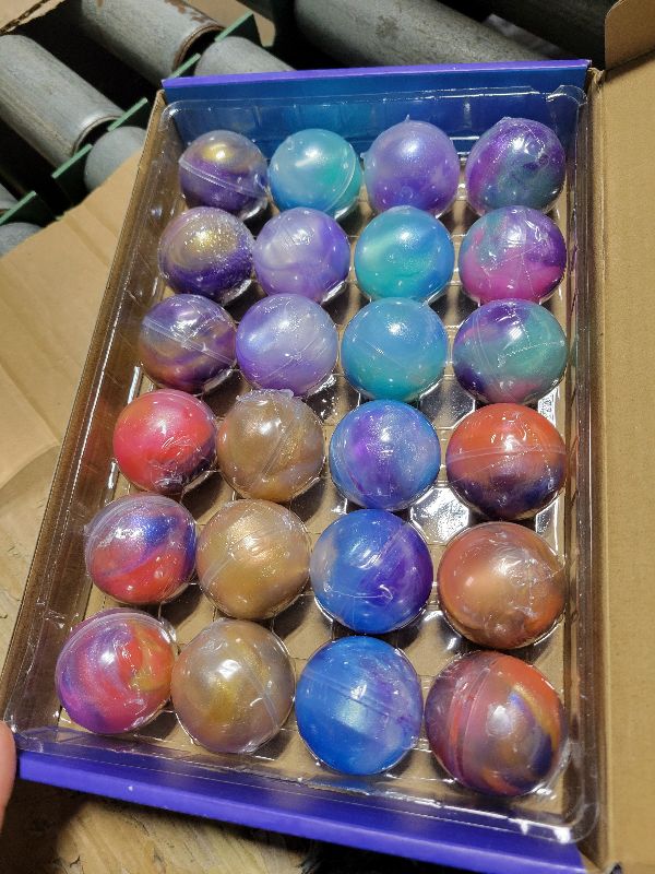 Photo 1 of 24 Pack Galaxy Slime Ball - Slime Party Favor for Kids, Stretchy, Non-Sticky, Mess-Free, Super Soft Sludge Toy, Birthday Gifts, Classroom Rewards for Boys & Girls, Goodie Bag Stuffers