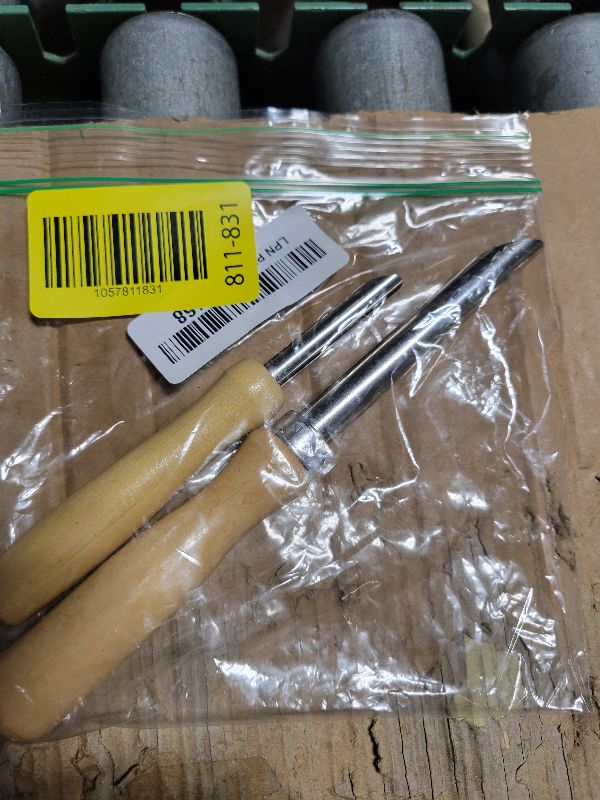 Photo 1 of 2 Pack Stainless Steel Straw Hole Puncher, Circular Straw Hole Punch with Wood Handle, Lemonade Cup Hole Puncher for Lemonade Stand Supplies