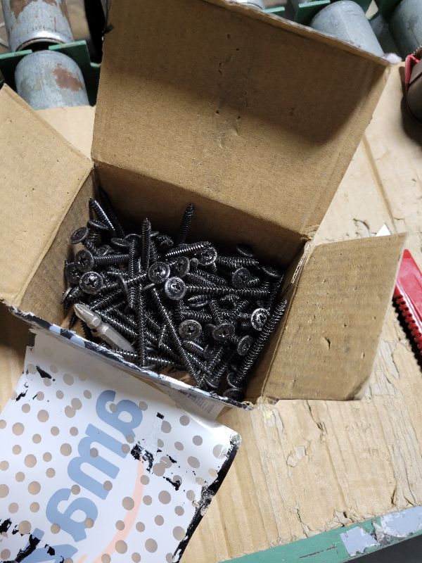 Photo 1 of (100 pcs)#8×2" Black Truss Head Wood Screws Quick Metal Self Tapping Zinc Oxide