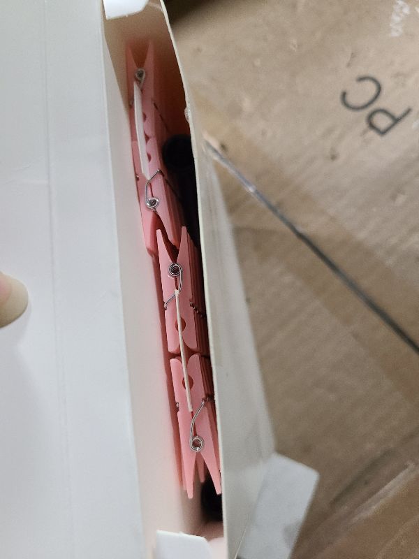 Photo 1 of 100PCS Baby Shower Clothespins Games Girl Plastic Clothes Pin with Waterproof Bag Mini Pink Pin Bulk 1.37 inch for Party Decorations, DIY Crafts