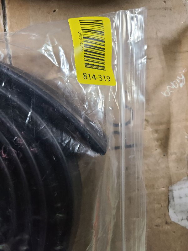 Photo 1 of 16.5 FT Garage Door Bottom Seal Rubber 0.19" P Bulb Bottom Garage Weather Stripping for Single Channel, Flexible Weatherproof Replacement Strip Seal Fits 16.5FT Wide, Black